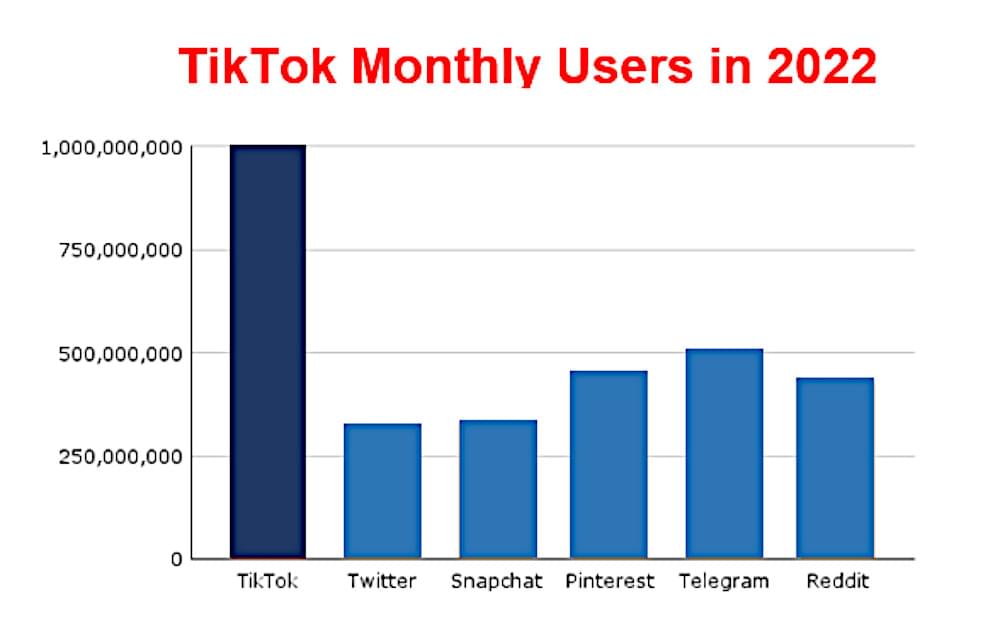 TikTok monthly users