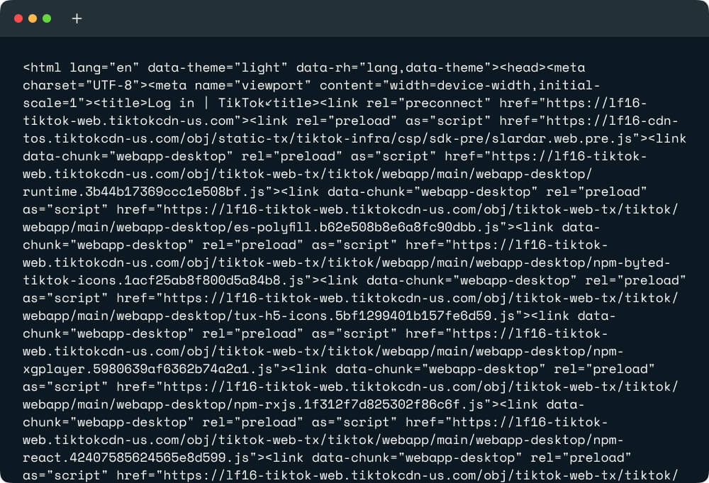 Crawling API HTML Output