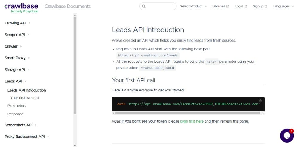 Crawlbase Leads API Docs