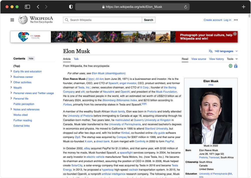 Elon musk wikipedia
